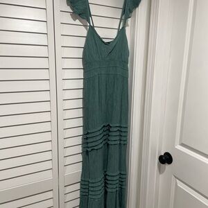 Teal Sleeveless Maxi Dress